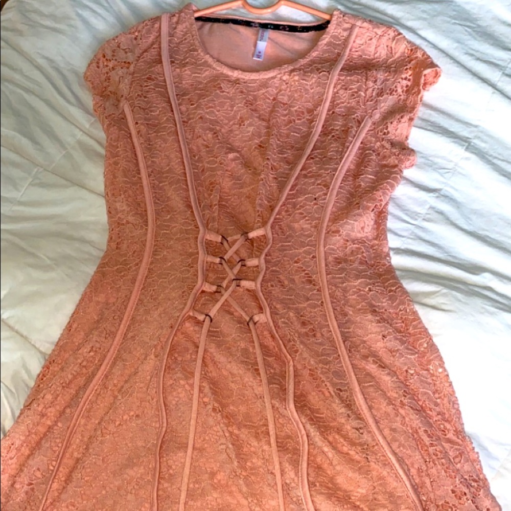Pink floral dress from xhiliration